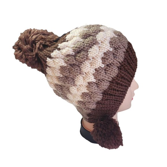 3 Hats For $15 Winter Clearance Knitted PomPom Ear Flap Warm Beanie Multicolor - Picture 11 of 16